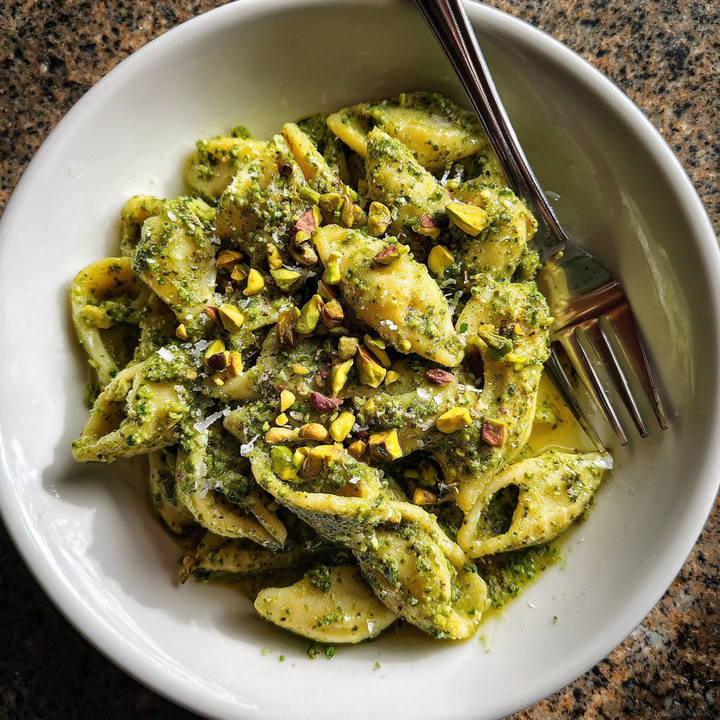 Pasta mit Pistazienpesto