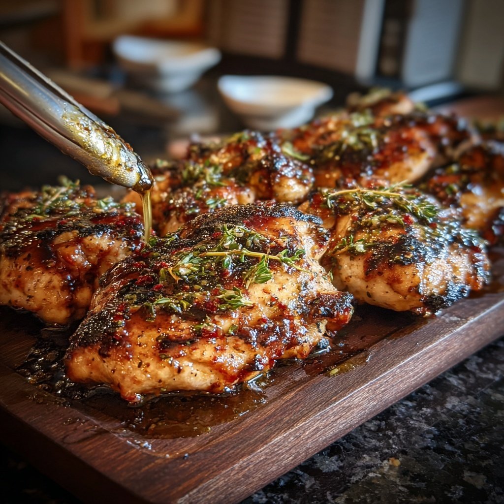 Gegrilltes Zitronen Thymian Hähnchen