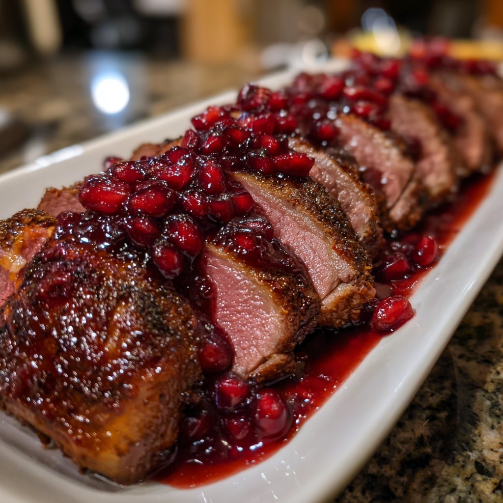 Entenbrust mit Granatapfeljus