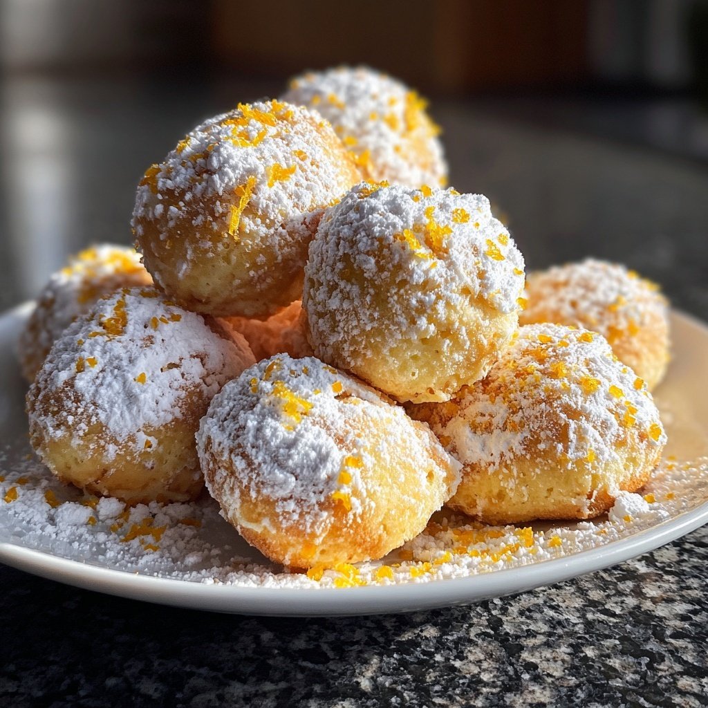 Quarkbällchen mit Orangenabrieb