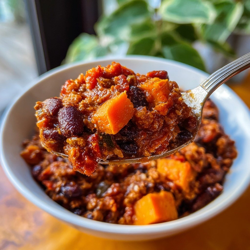 Chili sin Carne mit Süßkartoffeln